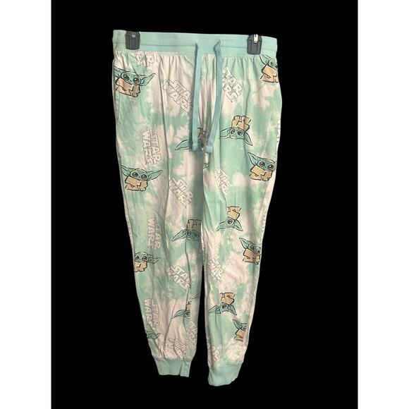 Star‎ Wars Baby Yoda Pajama Lounge Pants Size Small Drawstring Joggers - Picture 1 of 5